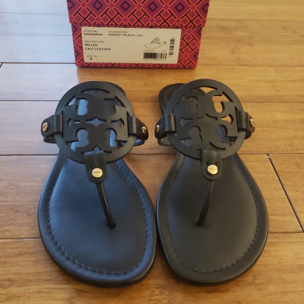 Tory Burch Black leather sandals